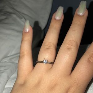 Small Heart Pandora Ring